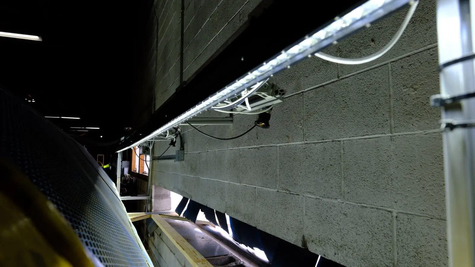 A Shelfmark inspection camera mounted over a truss assembly line